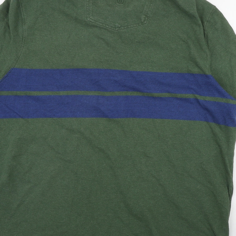 Fat Face Mens Green  Cotton  Polo Size 3XL Collared Button
