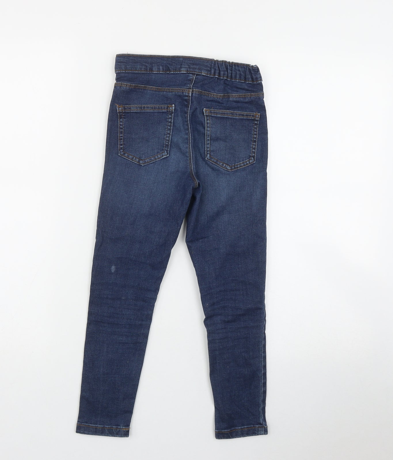 NEXT Girls Blue  Cotton Skinny Jeans Size 8 Years  Regular Zip