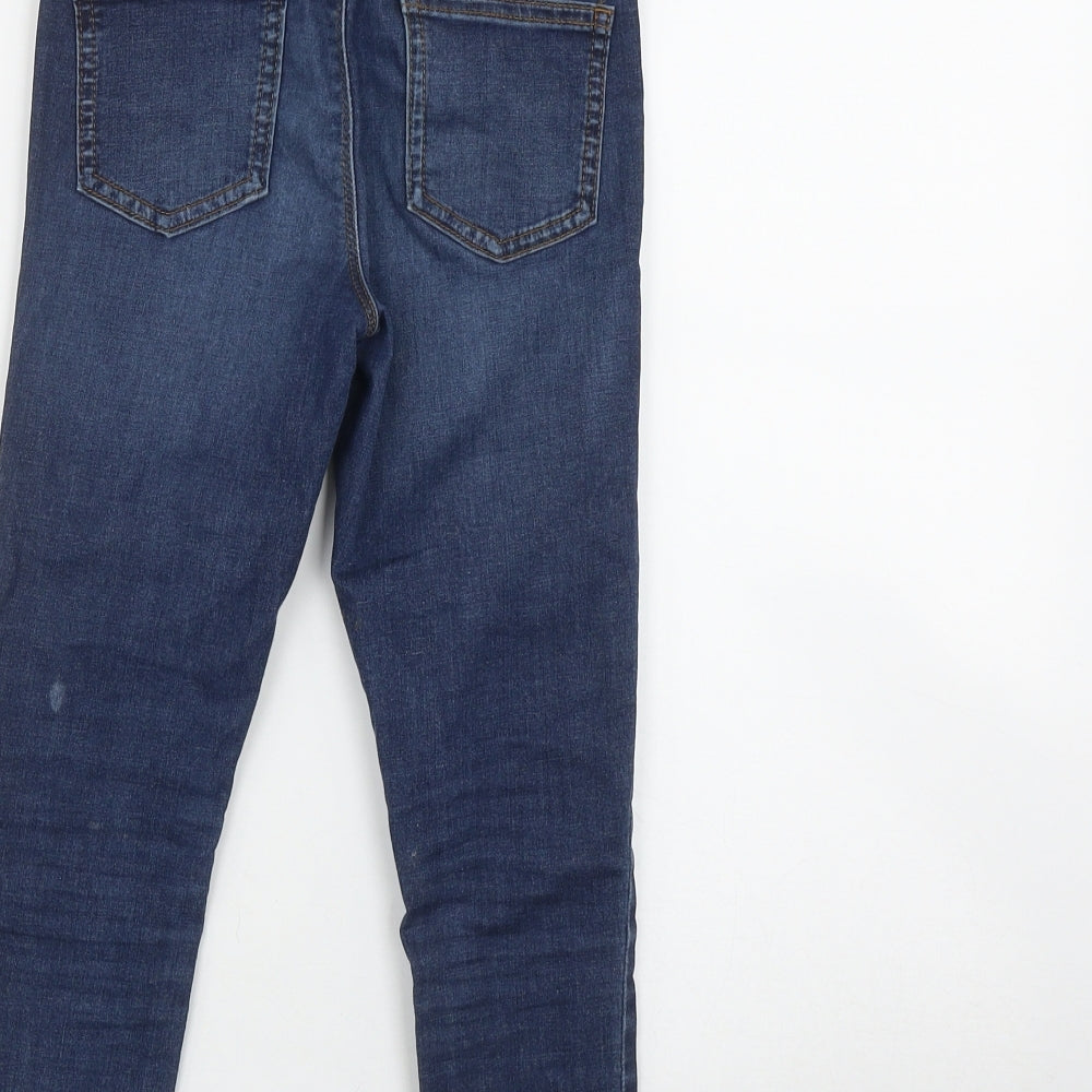 NEXT Girls Blue  Cotton Skinny Jeans Size 8 Years  Regular Zip
