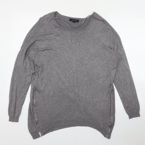 Atmosphere Womens Grey Round Neck  Viscose Pullover Jumper Size 14