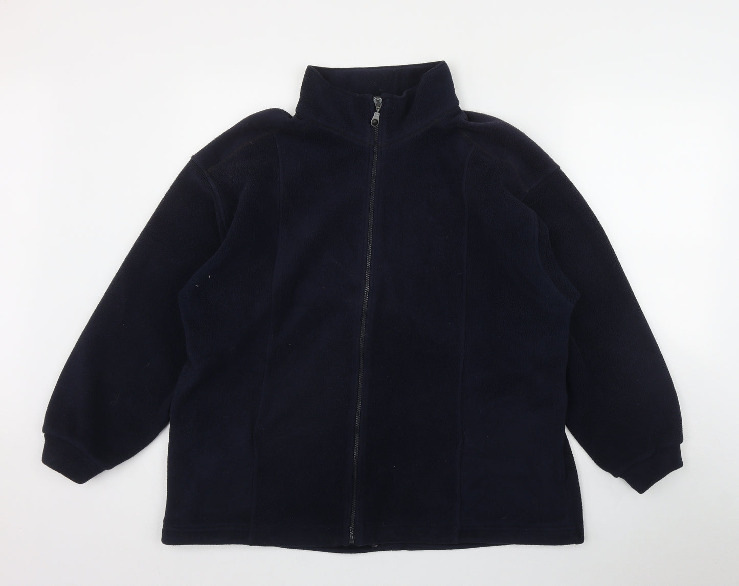 Marks and Spencer Womens Blue  Polyester Full Zip Sweatshirt Size 16  Zip