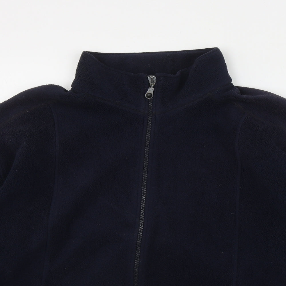 Marks and Spencer Womens Blue  Polyester Full Zip Sweatshirt Size 16  Zip