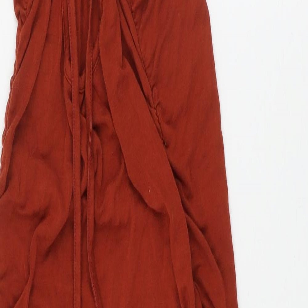 ASOS Womens Orange  Viscose Bodycon  Size 8  Off the Shoulder