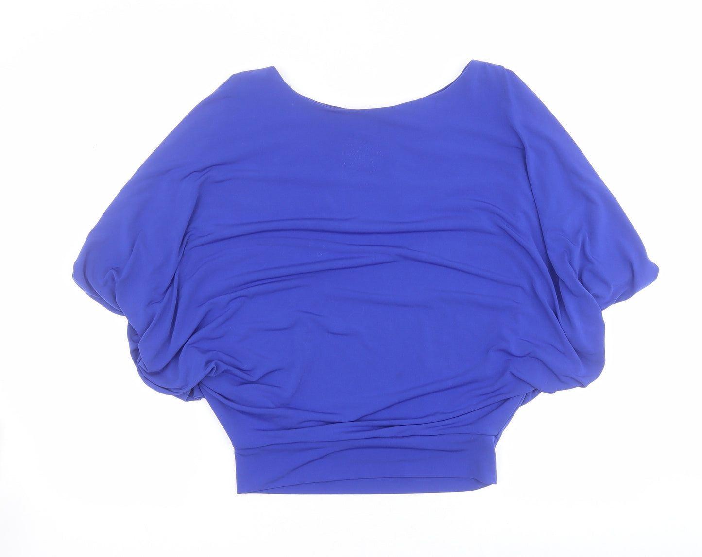 Cynthia Rowley Womens Blue  Polyester Basic Blouse Size 8 Round Neck