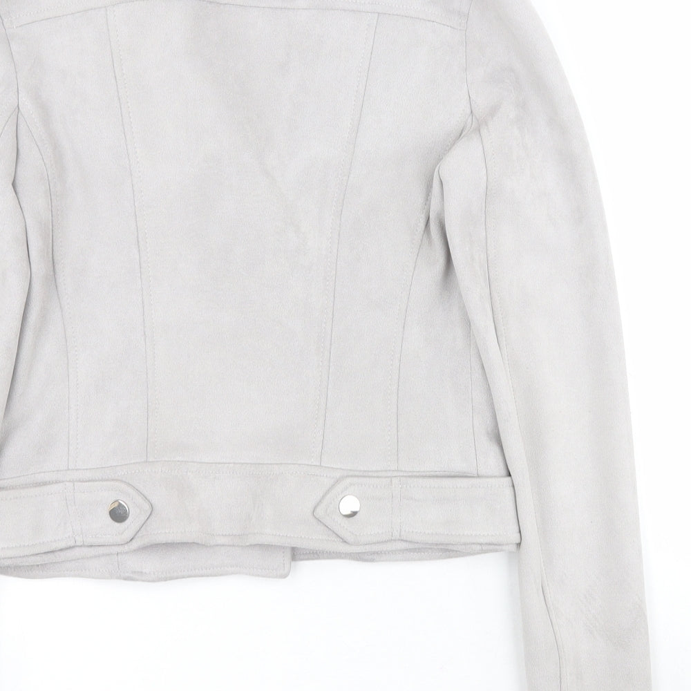 River Island Womens Grey   Jacket  Size 6  Zip