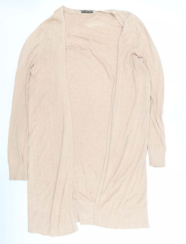 Oasis Womens Brown V-Neck Viscose Cardigan Jumper Size M