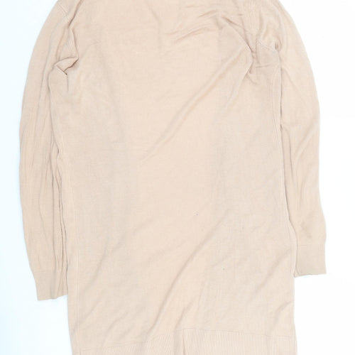 Oasis Womens Brown V-Neck  Viscose Cardigan Jumper Size M