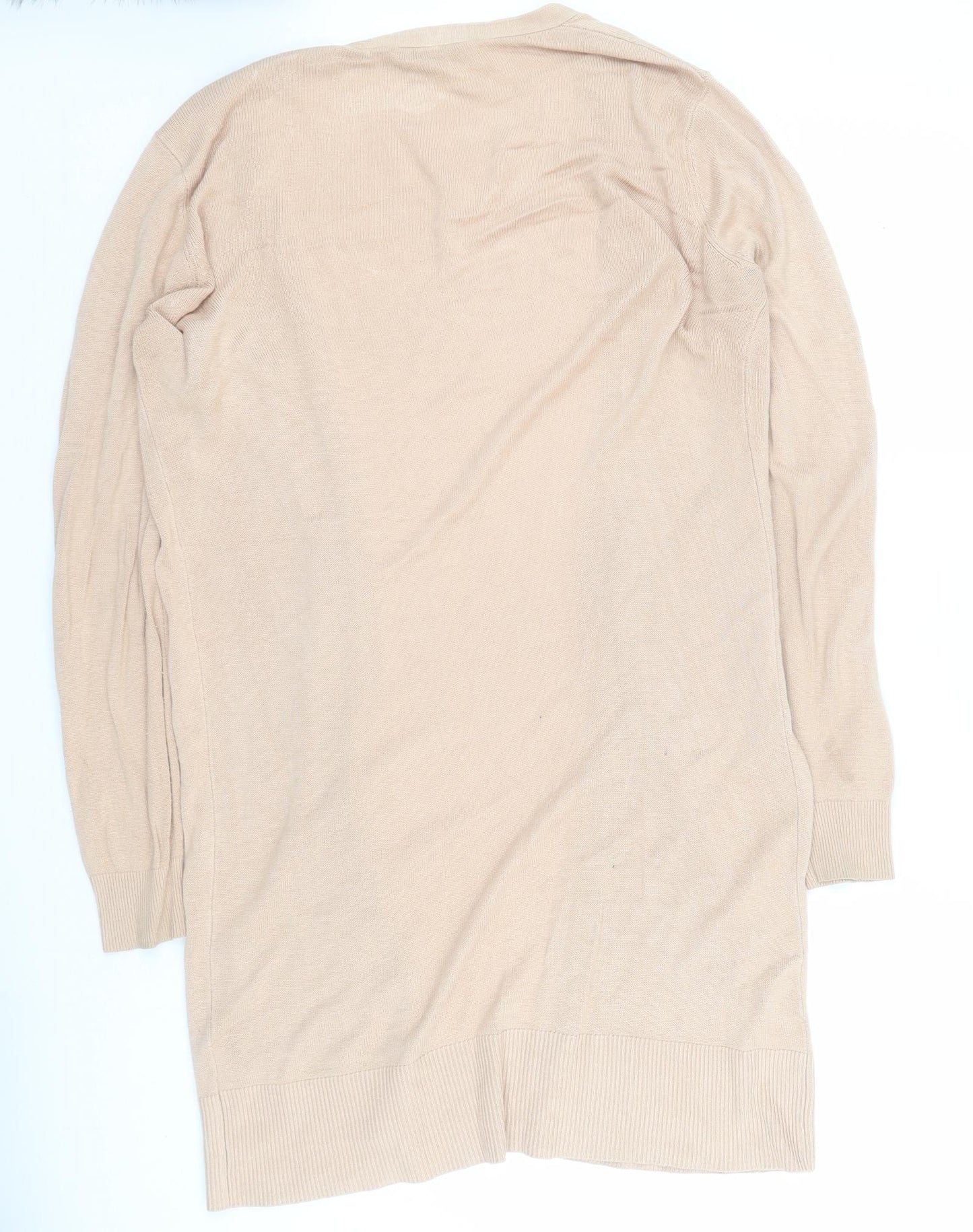 Oasis Womens Brown V-Neck  Viscose Cardigan Jumper Size M