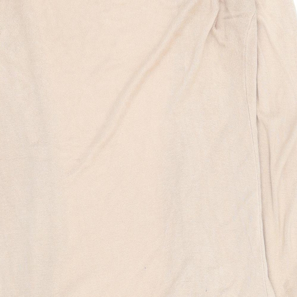 Oasis Womens Brown V-Neck  Viscose Cardigan Jumper Size M