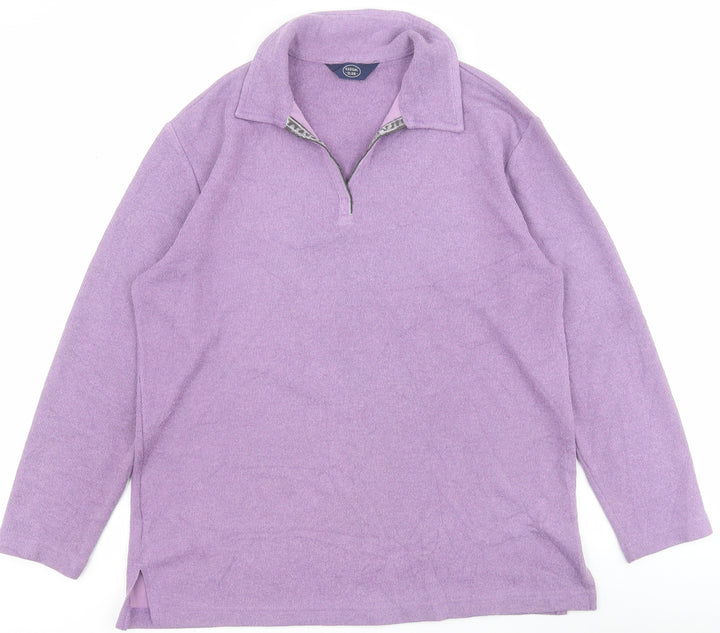 Debenhams Womens Purple High Neck  Polyester Pullover Jumper Size 12