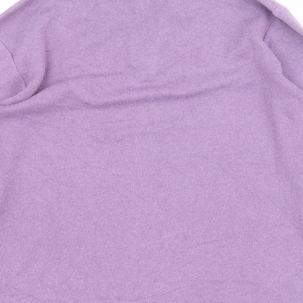 Debenhams Womens Purple High Neck  Polyester Pullover Jumper Size 12