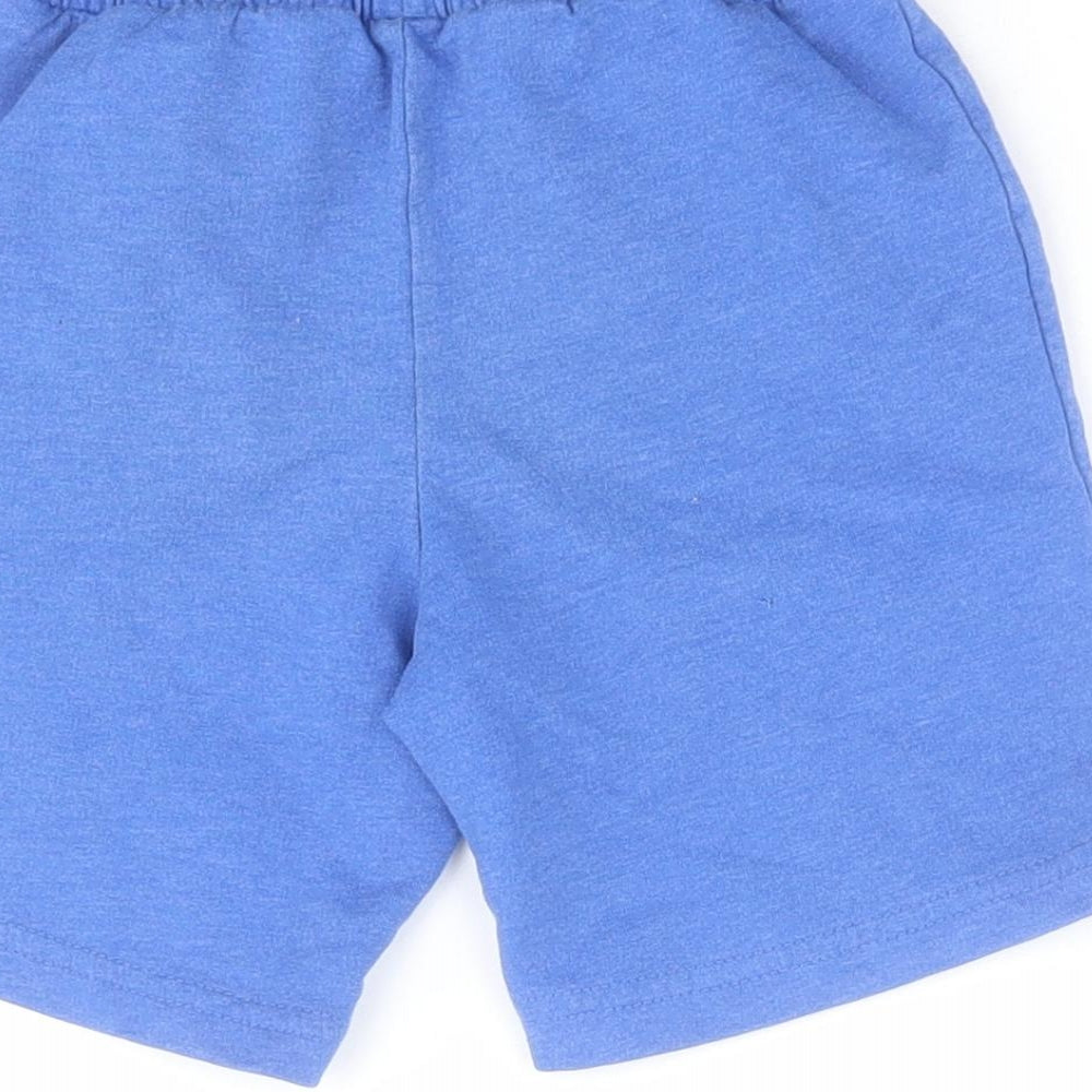 Dunnes Boys Blue  Cotton Sweat Shorts Size 4 Years  Regular Drawstring