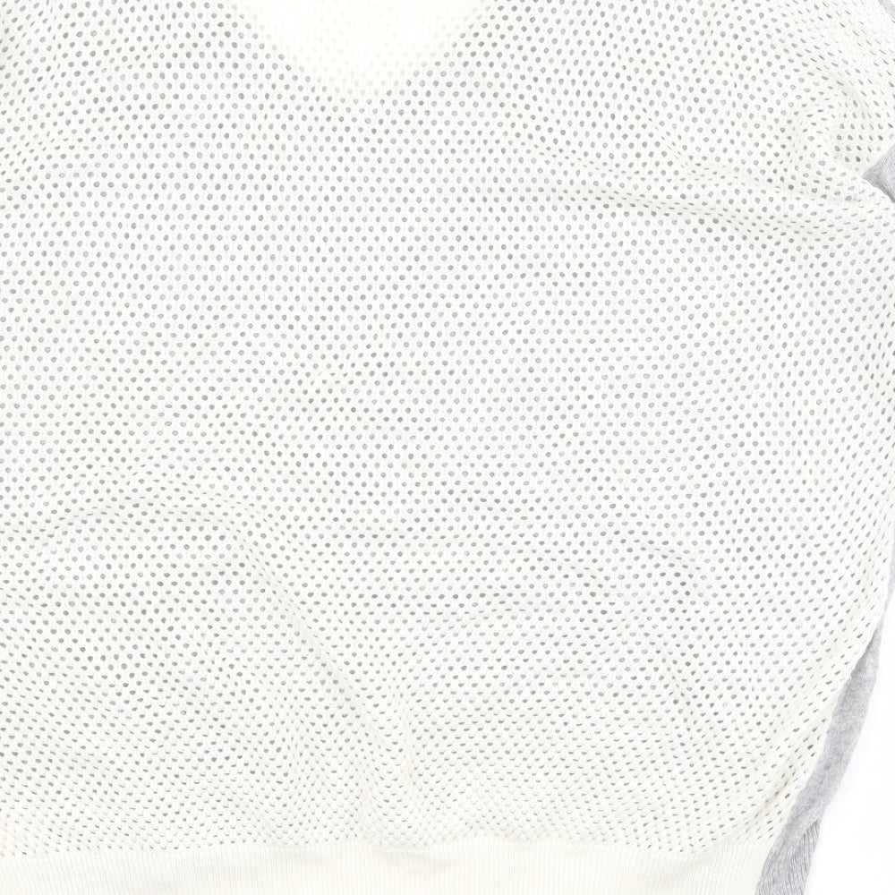 Topshop Womens Grey V-Neck  Viscose Pullover Jumper Size 12