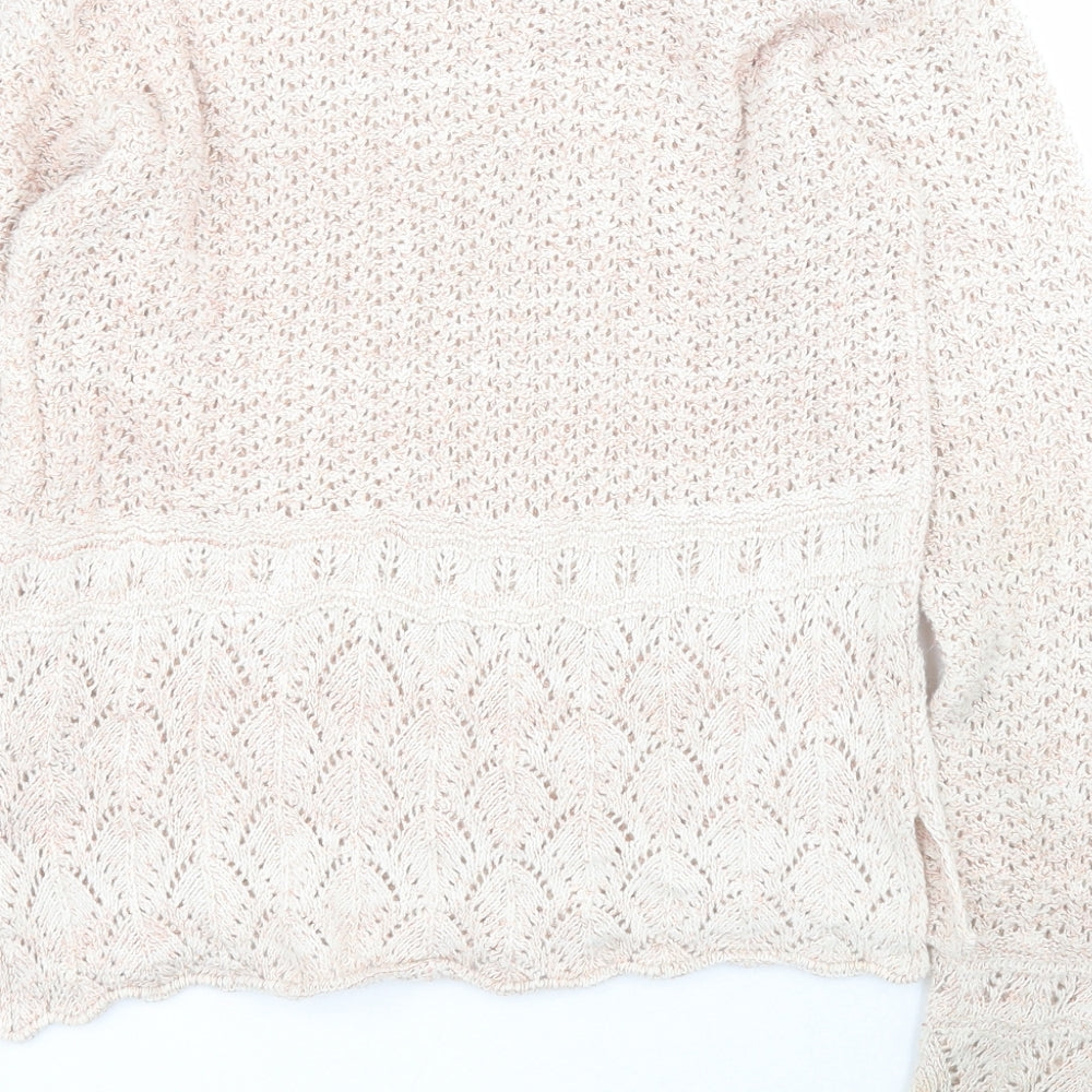 NEXT Mens Pink Round Neck  Acrylic Pullover Jumper