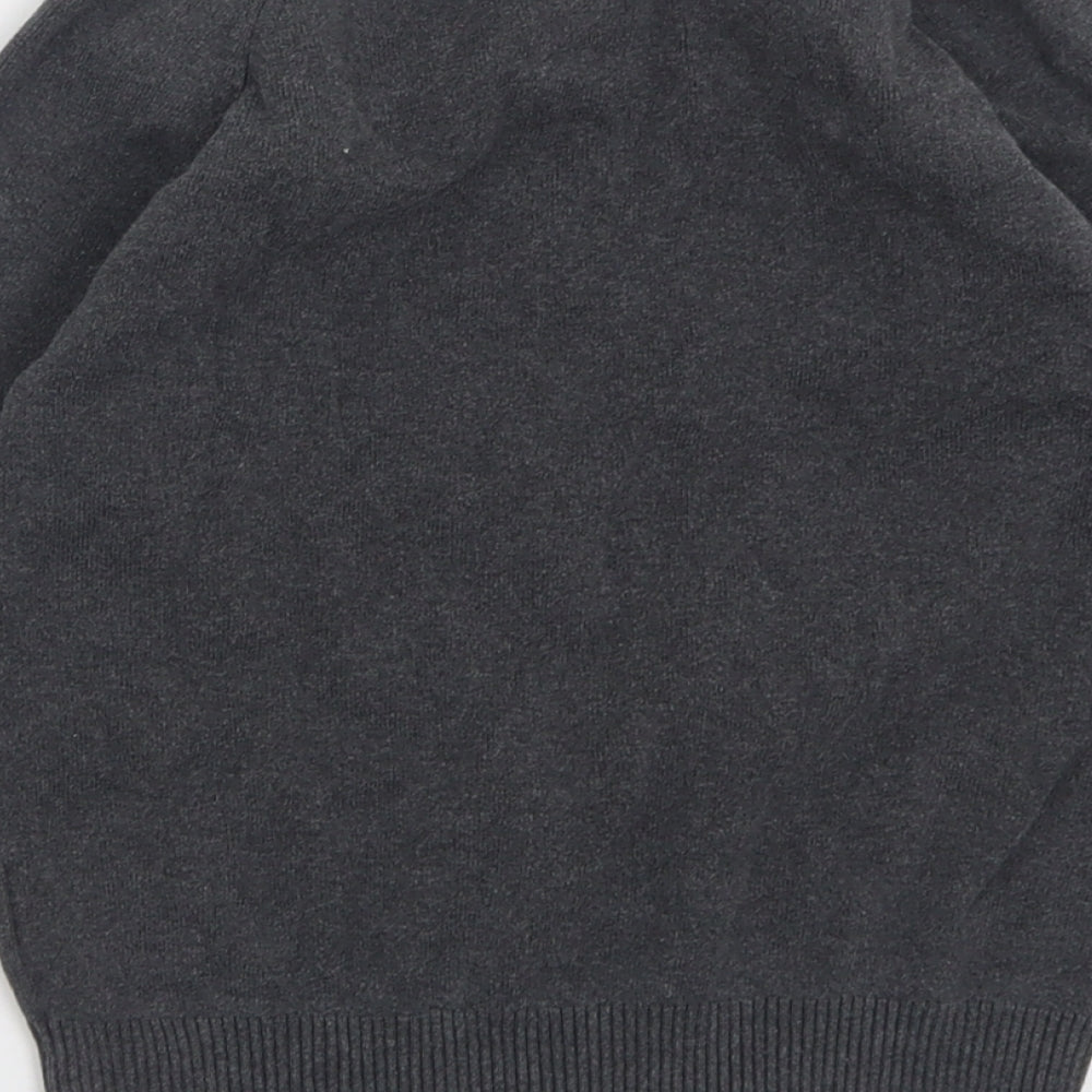NEXT Boys Grey V-Neck  Cotton Pullover Jumper Size 9-10 Years  Pullover - School Wear