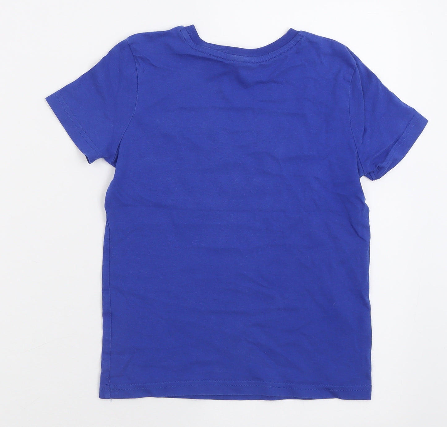 gelrge Boys Blue  Cotton Basic T-Shirt Size 6-7 Years Crew Neck Pullover - Nerf