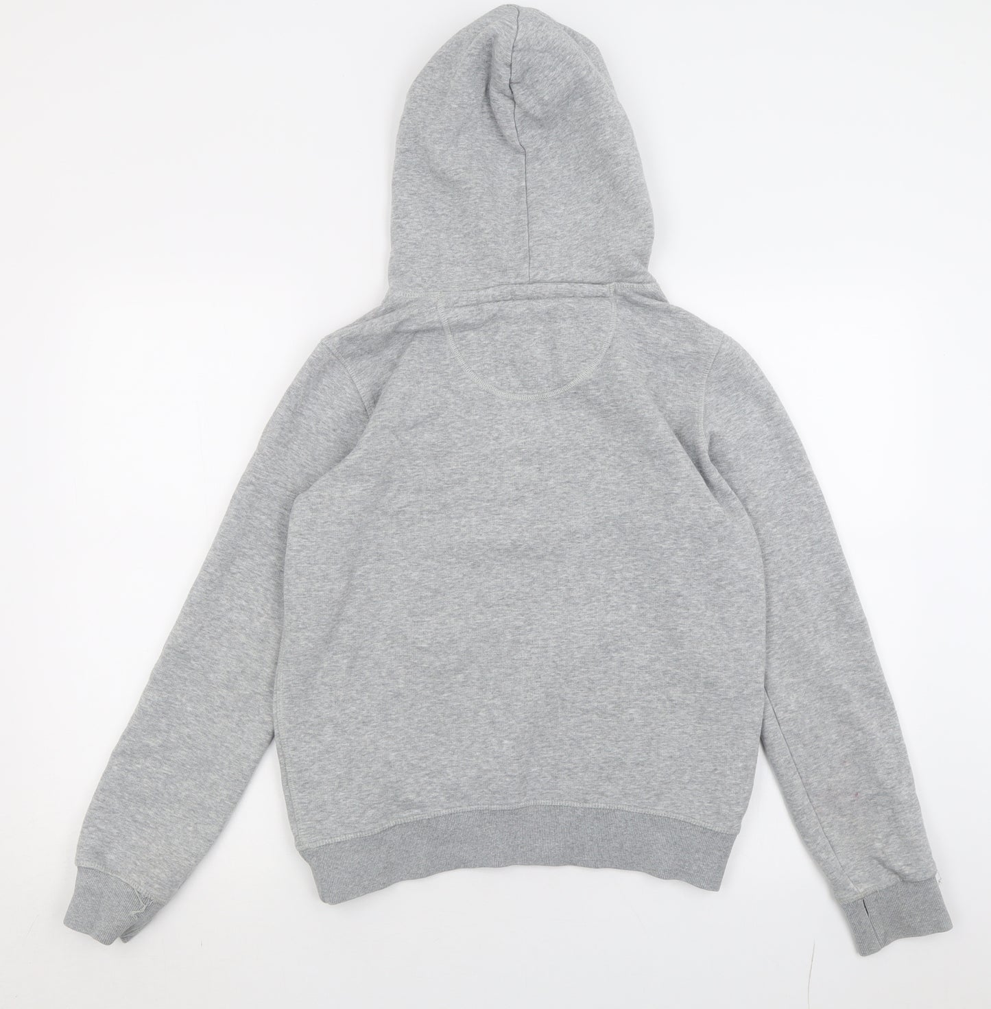 Jack Wills Womens Grey  Cotton Pullover Hoodie Size 8  Pullover