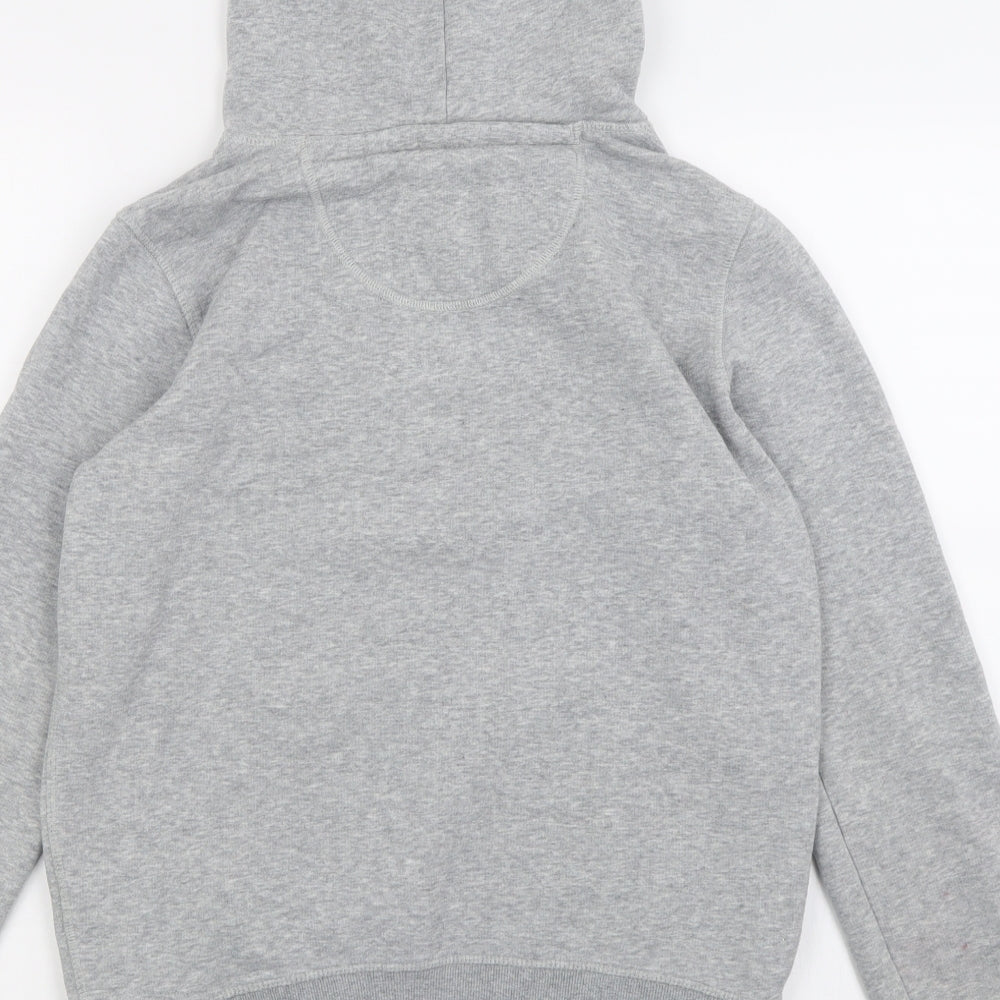 Jack Wills Womens Grey  Cotton Pullover Hoodie Size 8  Pullover