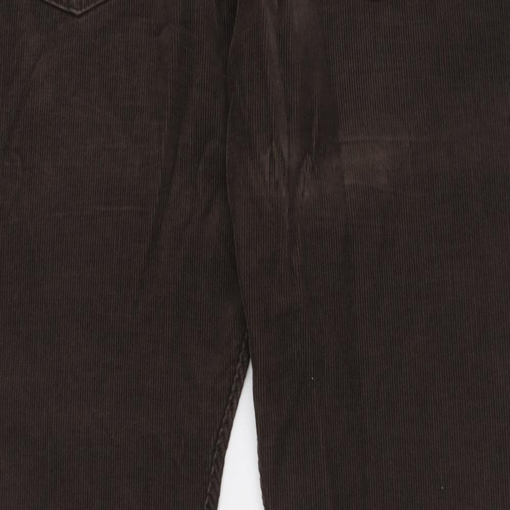 Blue Harbour Mens Brown  Cotton Trousers  Size 38 L29 in Regular Button