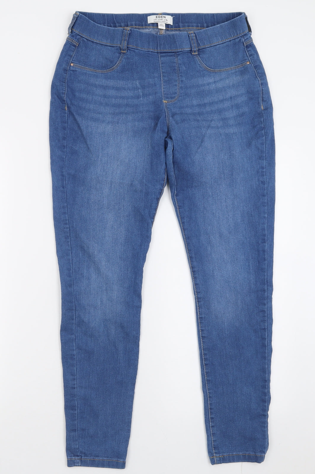 Dorothy Perkins Womens Blue  Cotton Jegging Trousers Size 12 L28 in Regular