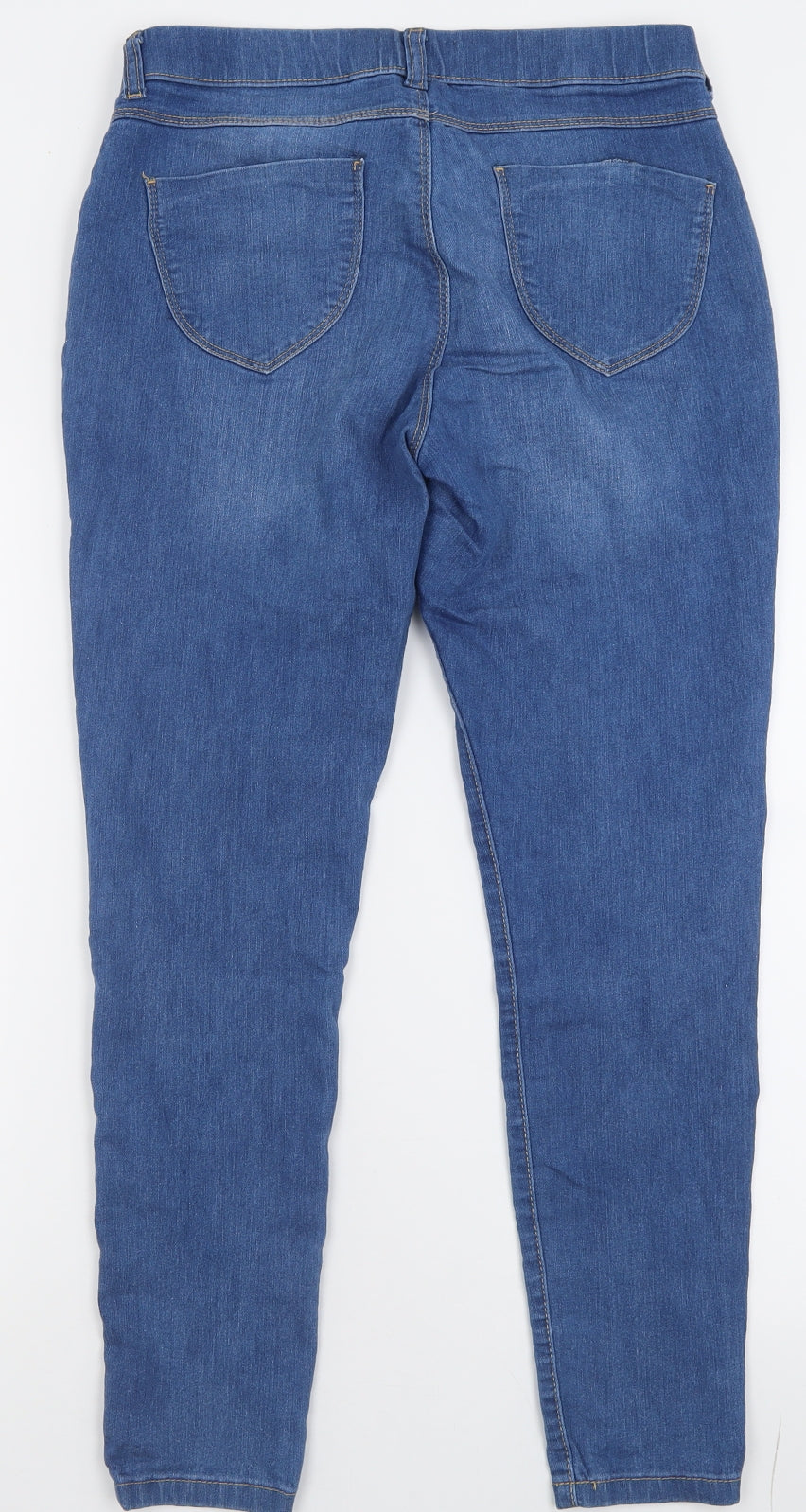 Dorothy Perkins Womens Blue  Cotton Jegging Trousers Size 12 L28 in Regular