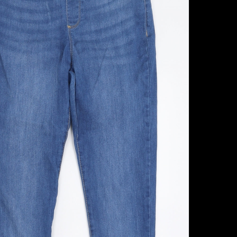 Dorothy Perkins Womens Blue  Cotton Jegging Trousers Size 12 L28 in Regular