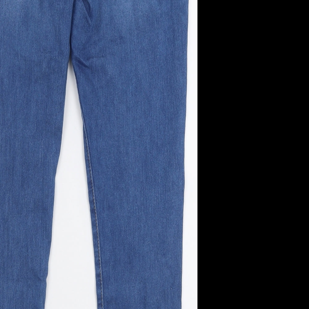 Dorothy Perkins Womens Blue  Cotton Jegging Trousers Size 12 L28 in Regular