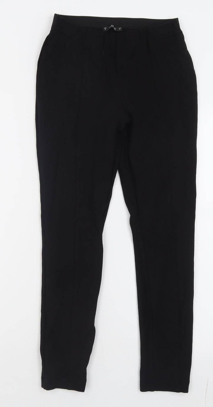 Dunnes Stores Womens Black  Viscose Capri Trousers Size S L26 in Regular