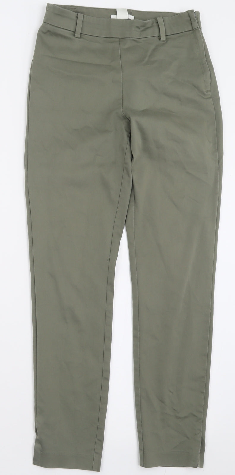 H&M Womens Green  Polyester Trousers  Size 6 L26 in Regular Zip