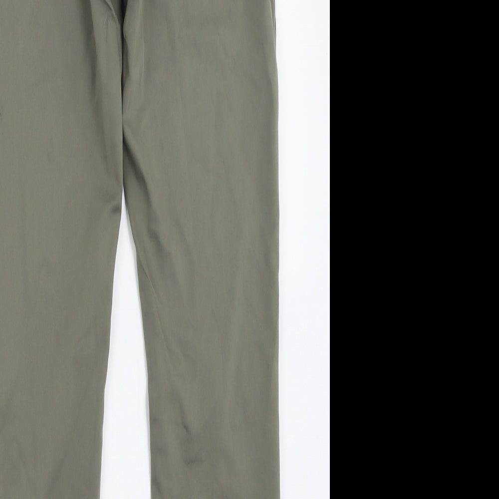 H&M Womens Green  Polyester Trousers  Size 6 L26 in Regular Zip