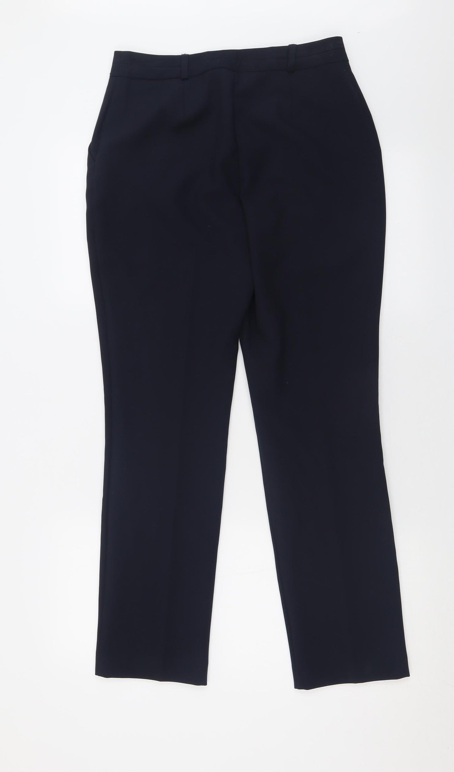 Dunnes Stores Womens Blue  Polyester Trousers  Size S L29 in Regular Hook & Eye