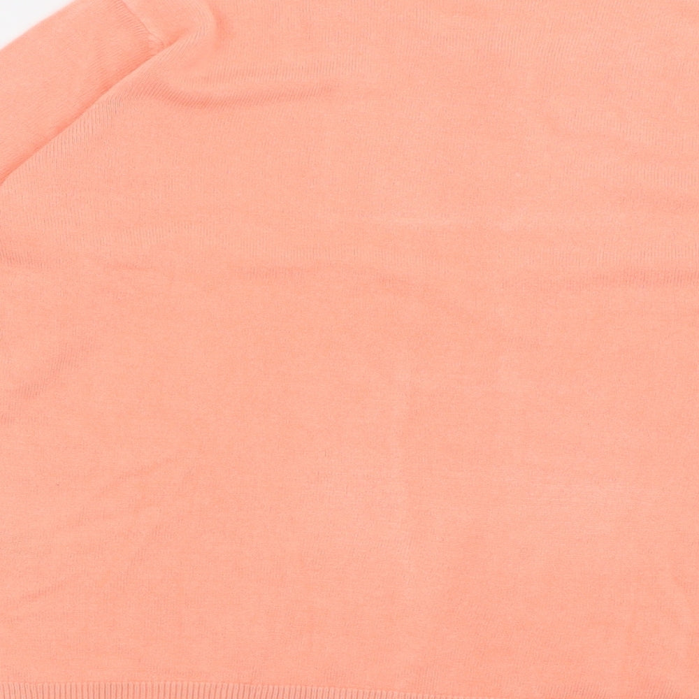 Marks and Spencer Womens Orange Crew Neck  Acrylic Pullover Jumper Size 16