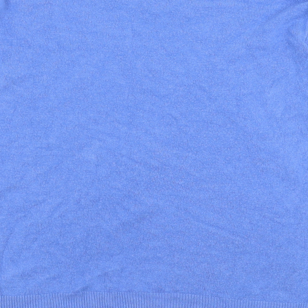 Marks and Spencer Womens Blue Crew Neck  Acrylic Pullover Jumper Size 18
