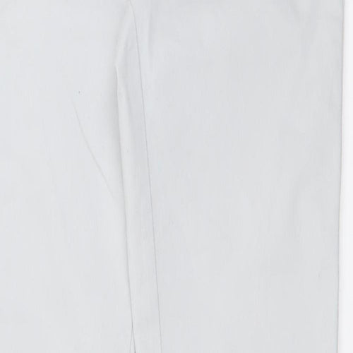 NEXT Womens Grey  Cotton Skinny Jeans Size 10 L34 in Regular Button
