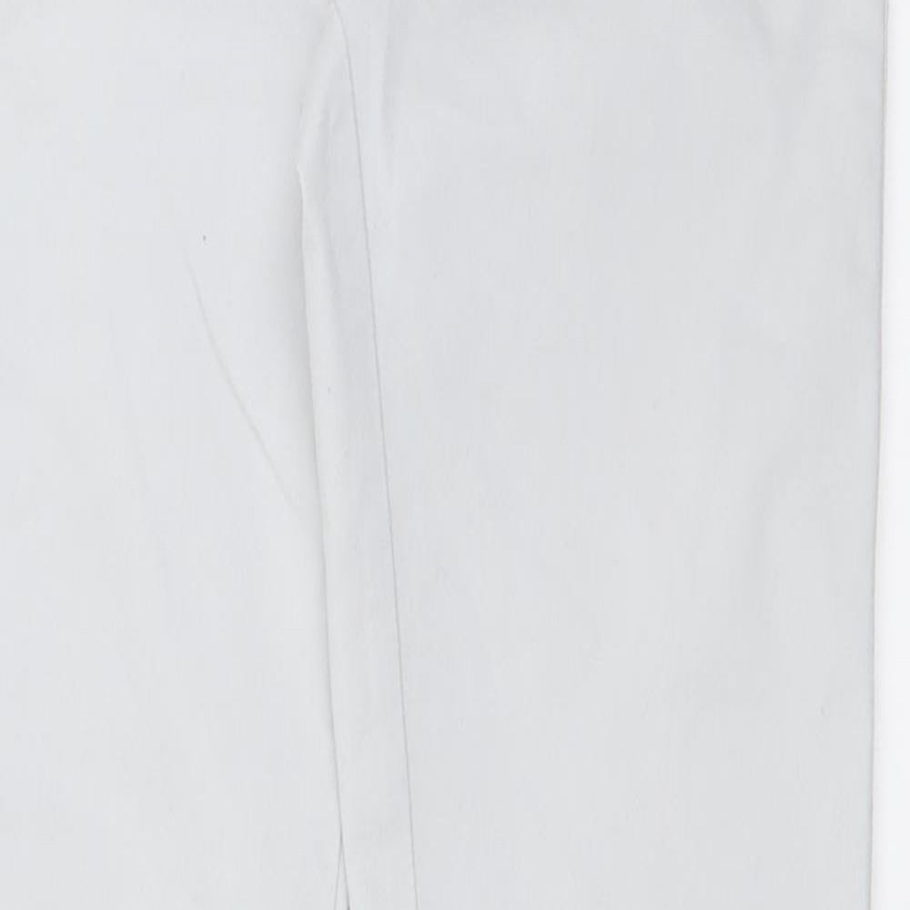 NEXT Womens Grey  Cotton Skinny Jeans Size 10 L34 in Regular Button