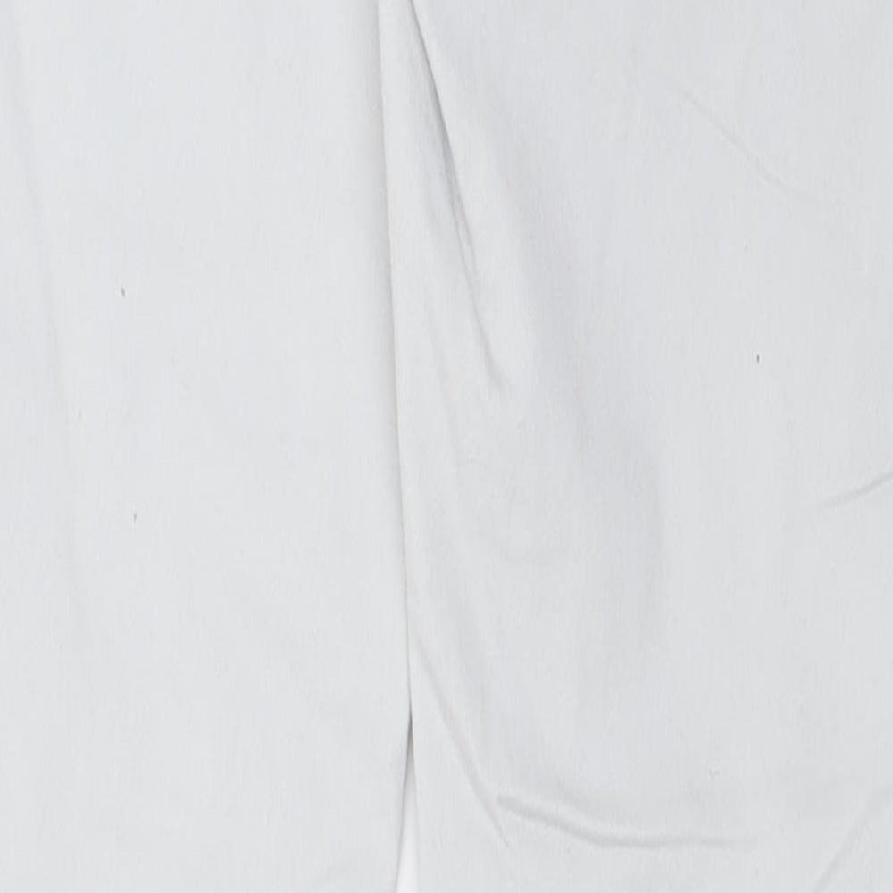 NEXT Womens Grey  Cotton Skinny Jeans Size 10 L34 in Regular Button