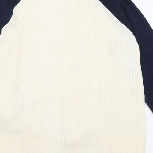 Marks and Spencer Womens Ivory V-Neck  Acrylic Cardigan Jumper Size XS