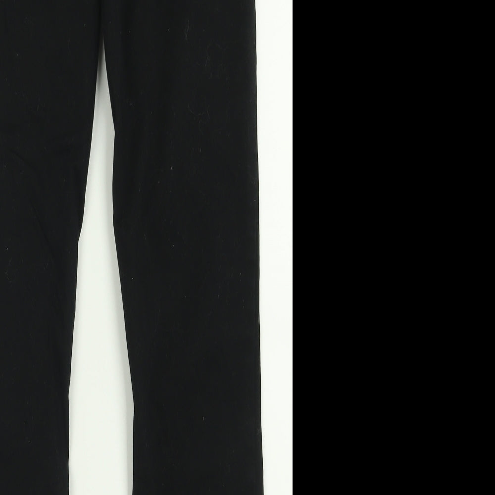 Dunnes Stores Womens Black  Cotton Straight Jeans Size 10 L27 in Regular Button