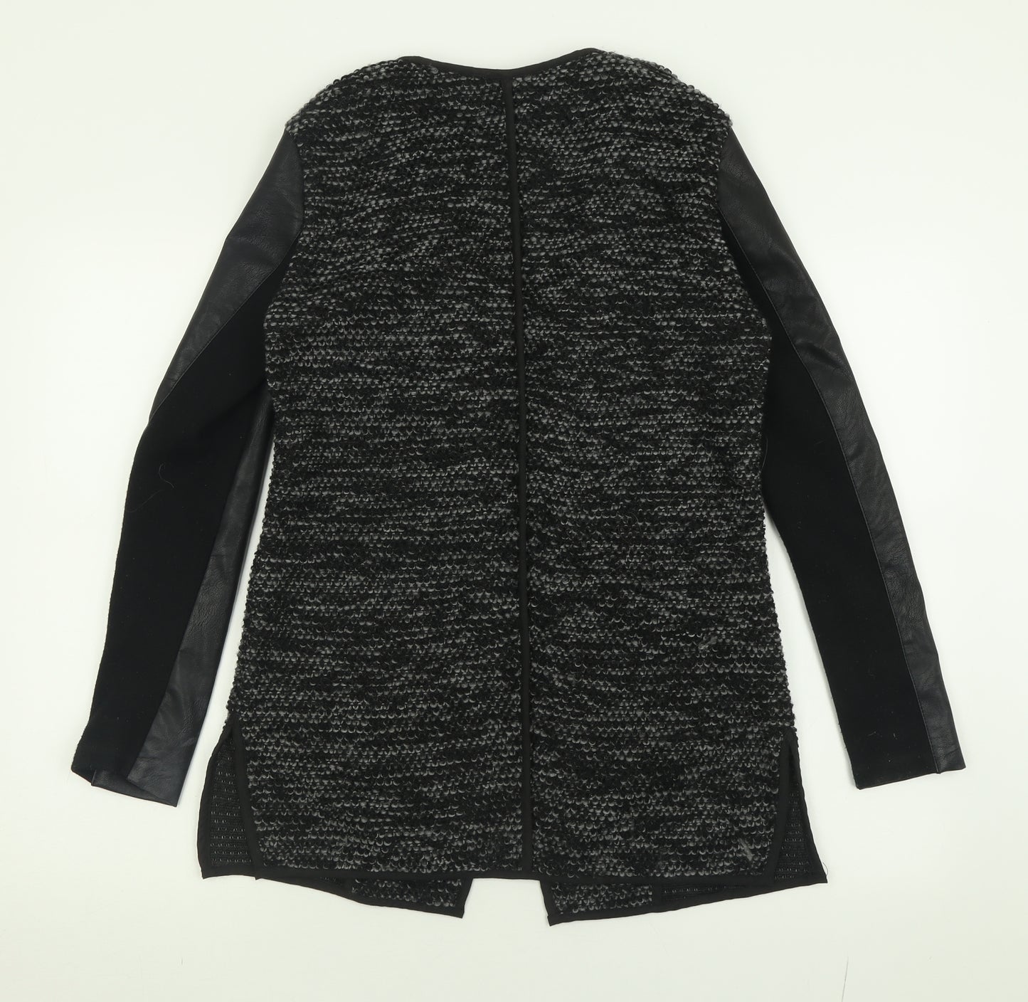 New Look Womens Black V-Neck  Polyester Cardigan Jumper Size 8