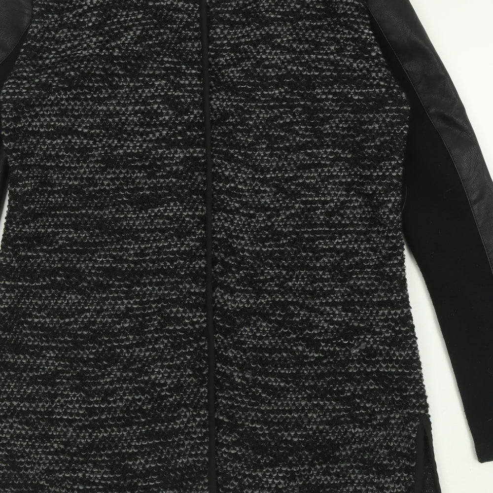 New Look Womens Black V-Neck  Polyester Cardigan Jumper Size 8