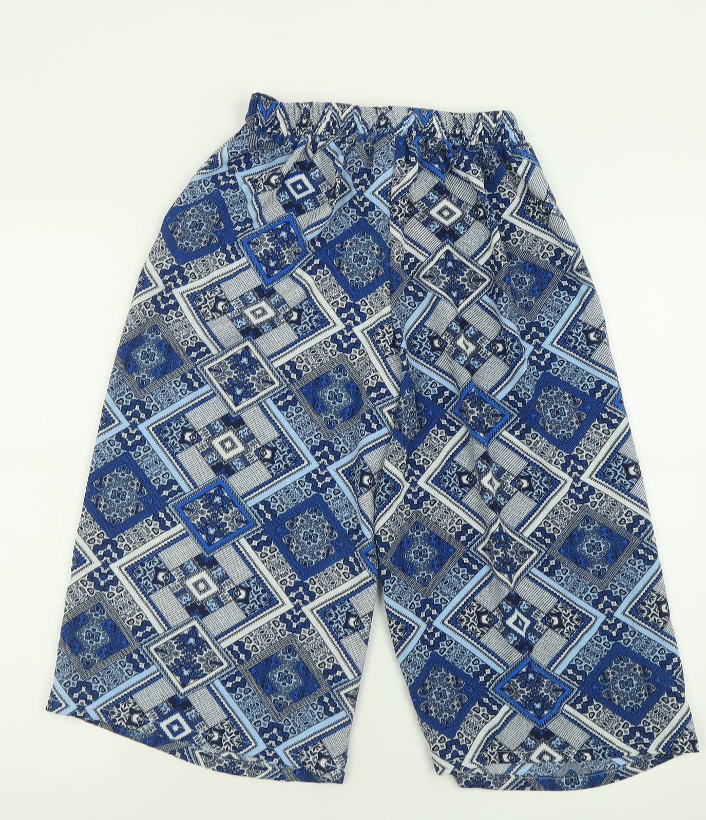 Atmosphere Womens Blue Geometric Polyester Bermuda Shorts Size 8 L16 in Regular Pull On