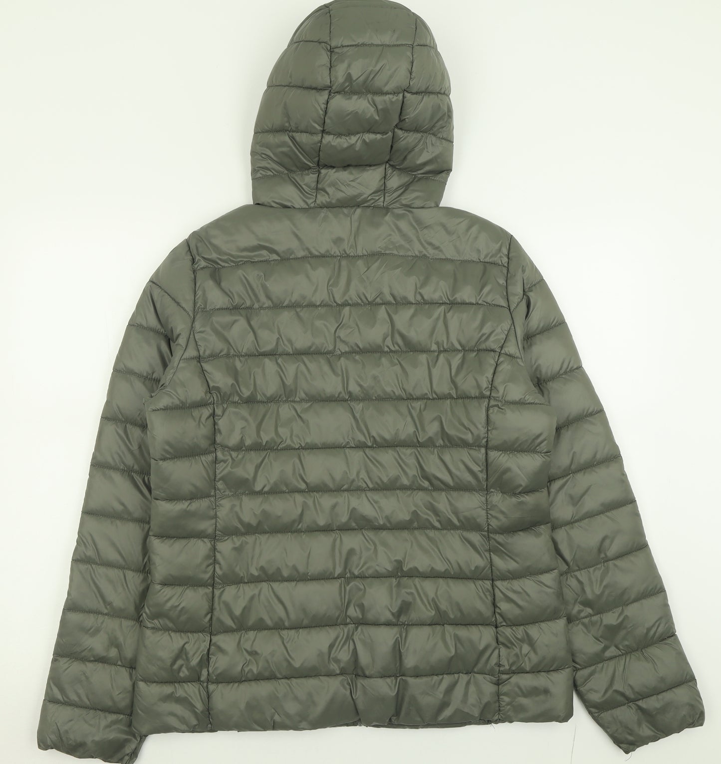 Dunnes Stores Womens Green   Puffer Jacket Jacket Size M  Zip