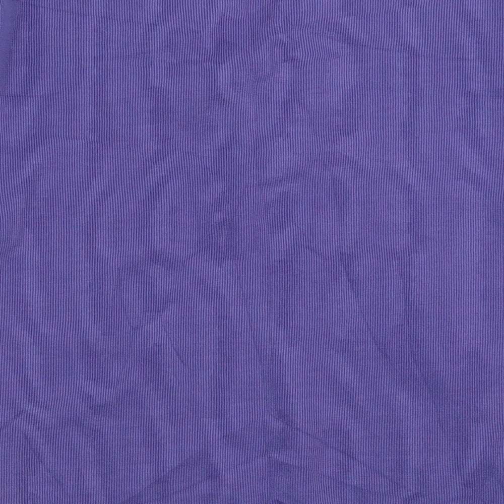 BM collection Womens Purple V-Neck  Polyester Pullover Jumper Size M