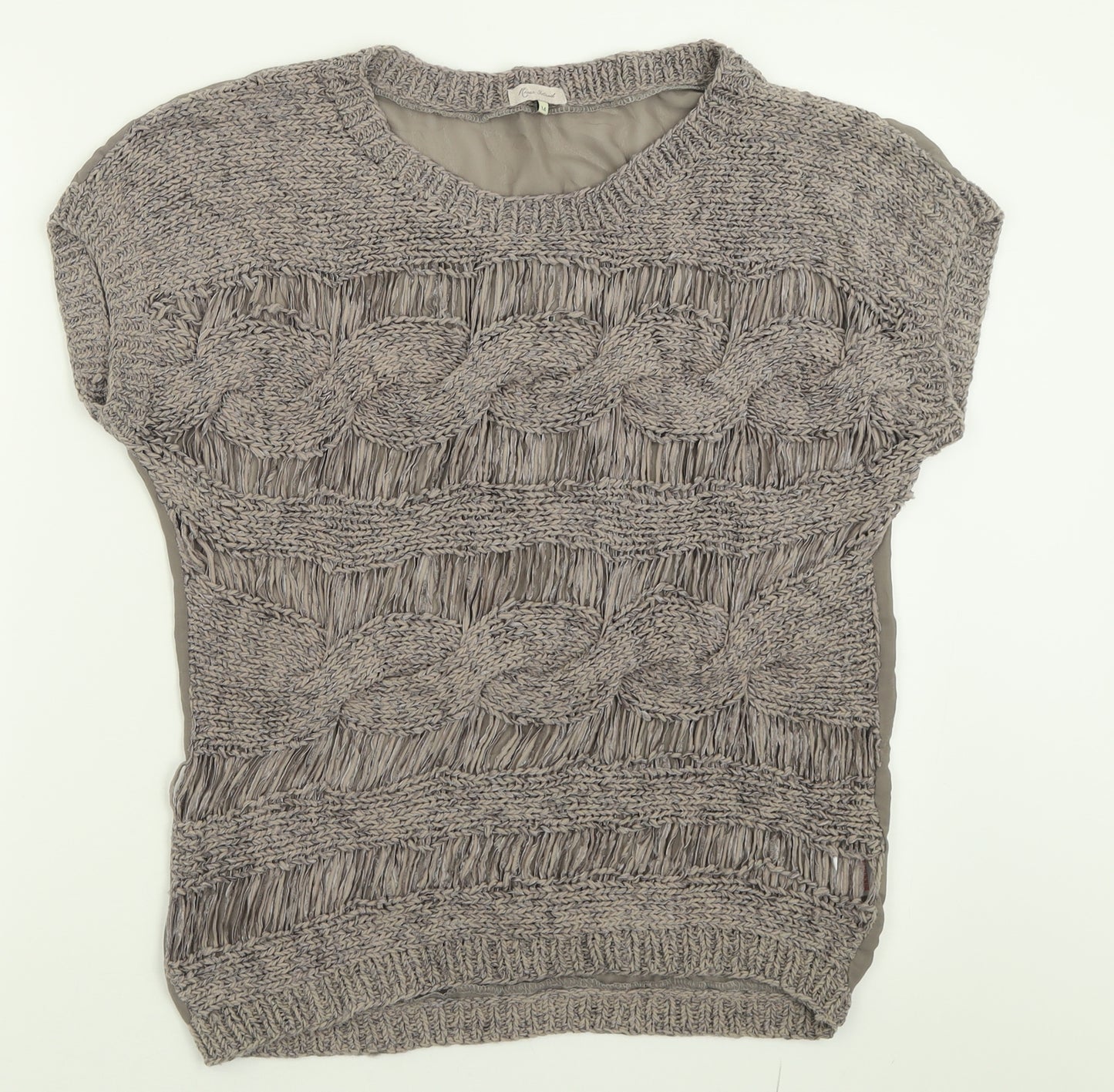 River Island Womens Brown Crew Neck  Viscose Pullover Jumper Size 14