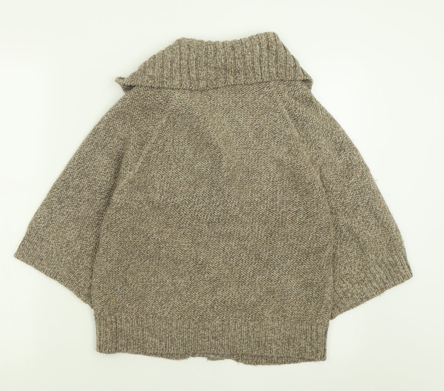 George Womens Brown V-Neck  Acrylic Cardigan Jumper Size 12