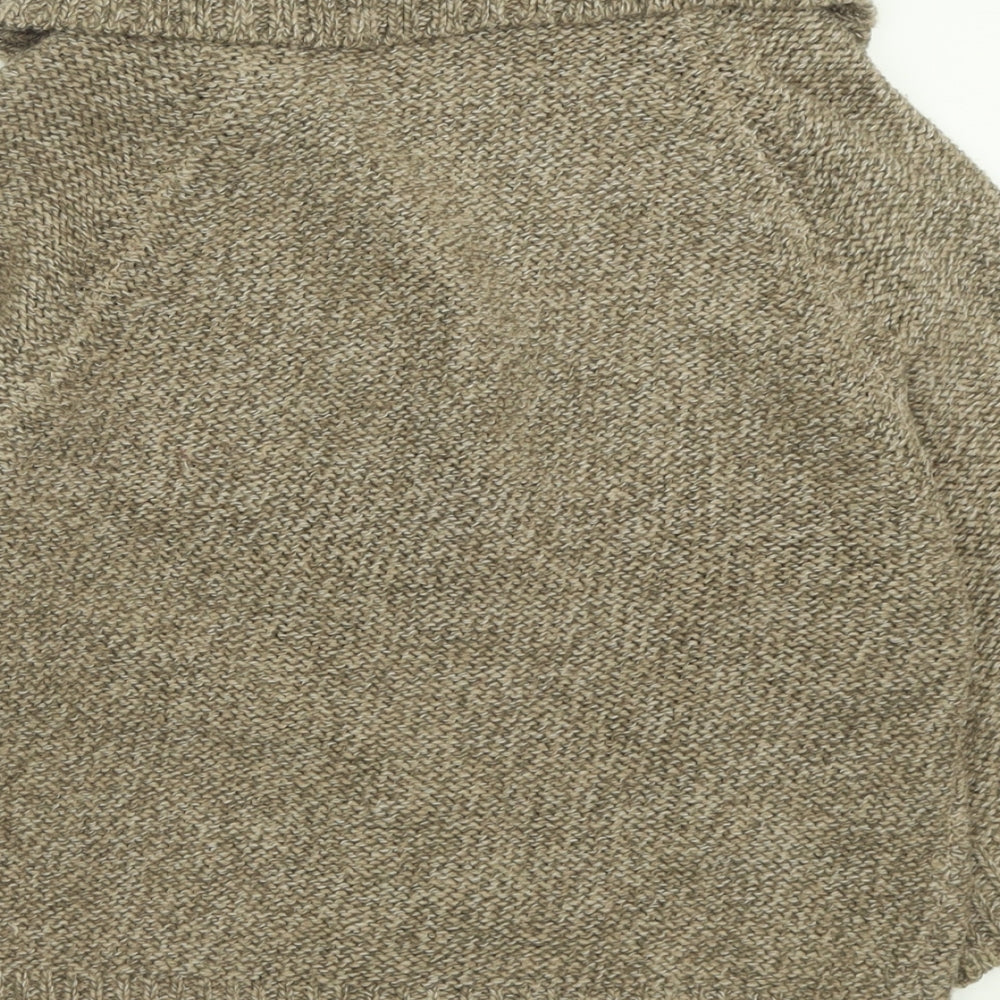 George Womens Brown V-Neck  Acrylic Cardigan Jumper Size 12