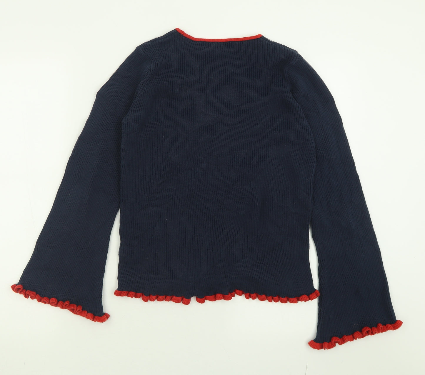 Marks and Spencer Girls Black Crew Neck  Cotton Pullover Jumper Size 14-15 Years  Pullover