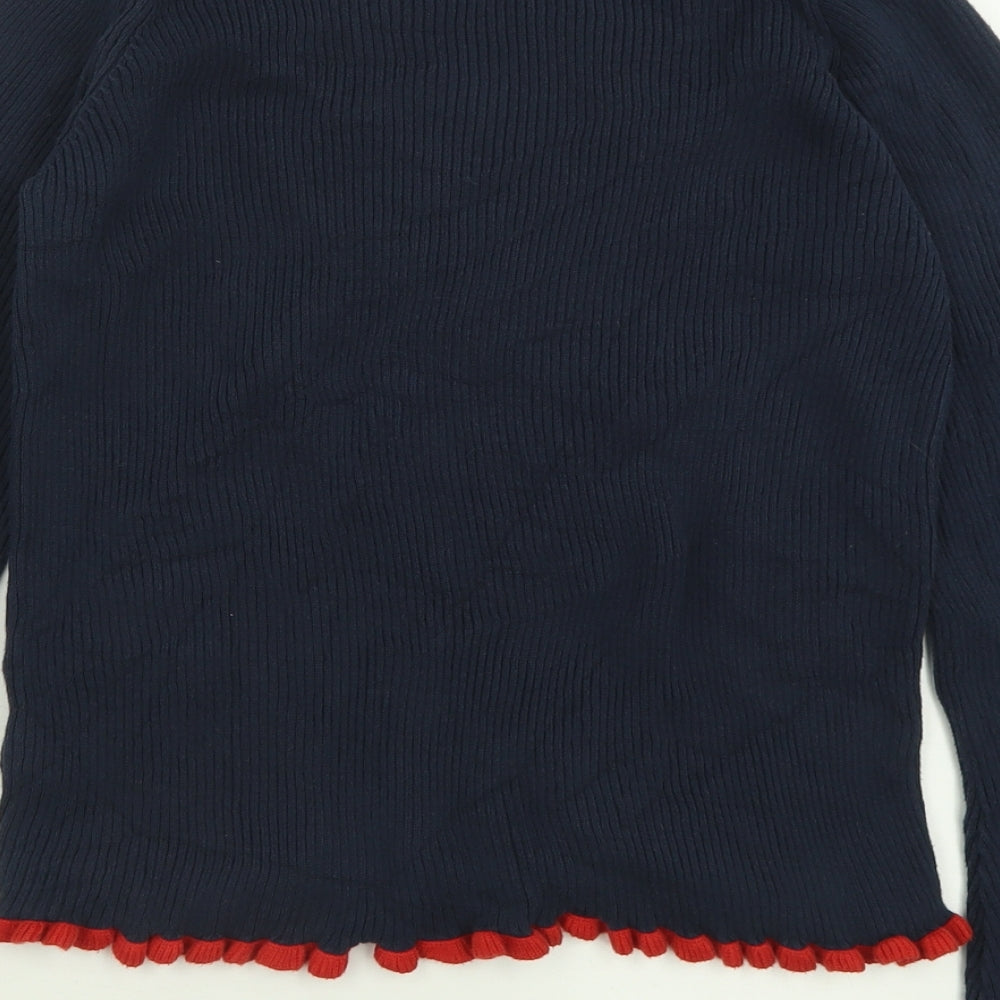 Marks and Spencer Girls Black Crew Neck  Cotton Pullover Jumper Size 14-15 Years  Pullover