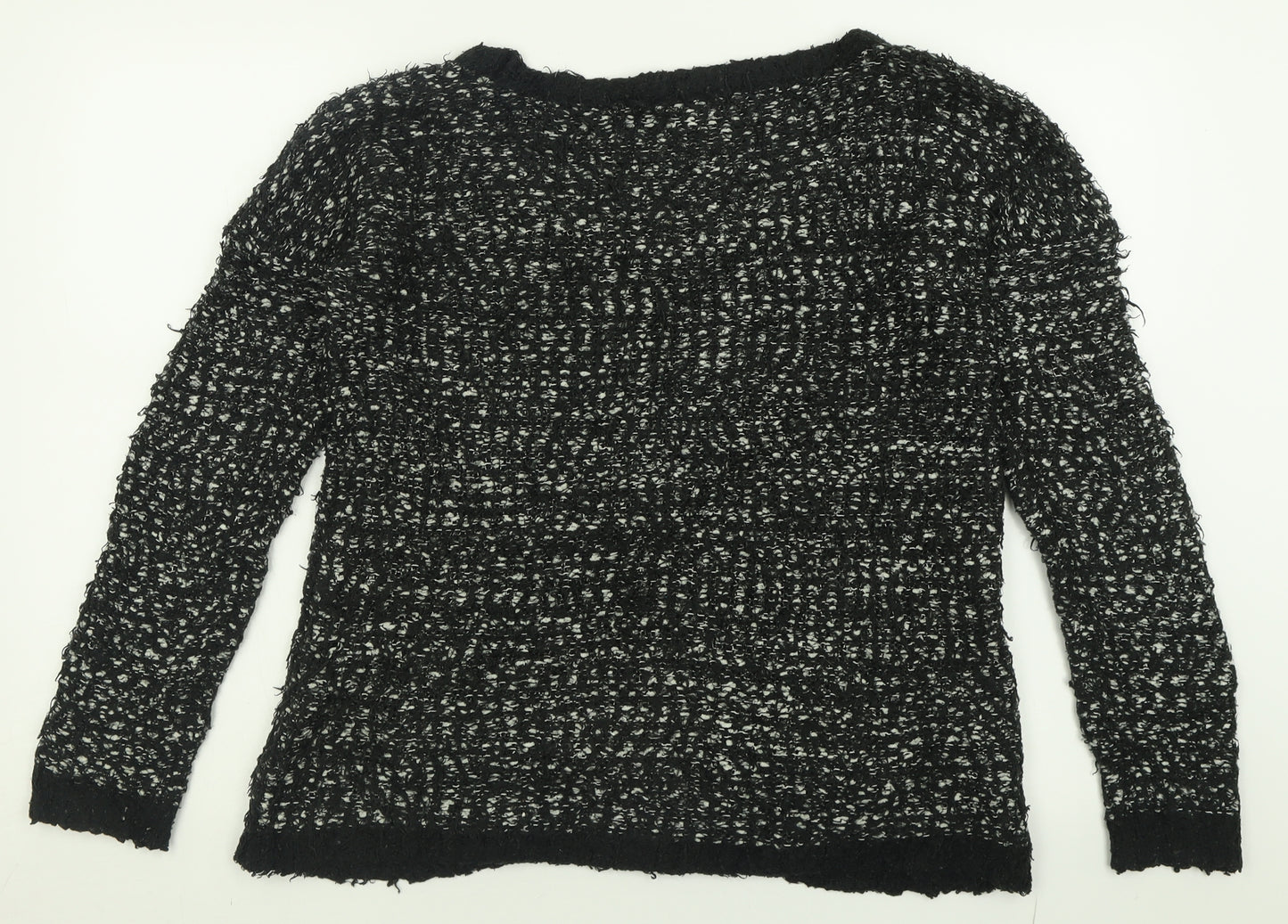 Preworn Womens Black Crew Neck  Acrylic Pullover Jumper Size M
