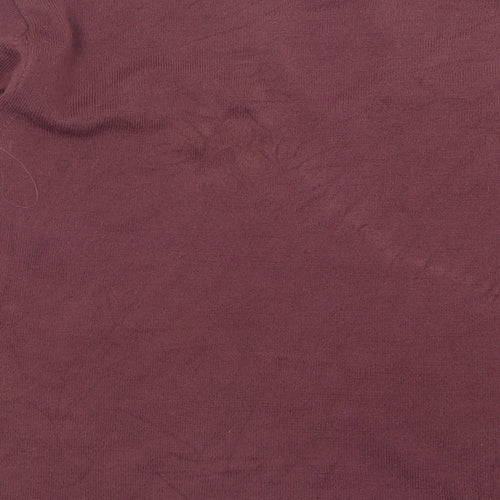 Janique Womens Purple V-Neck  Acrylic Pullover Jumper Size 16